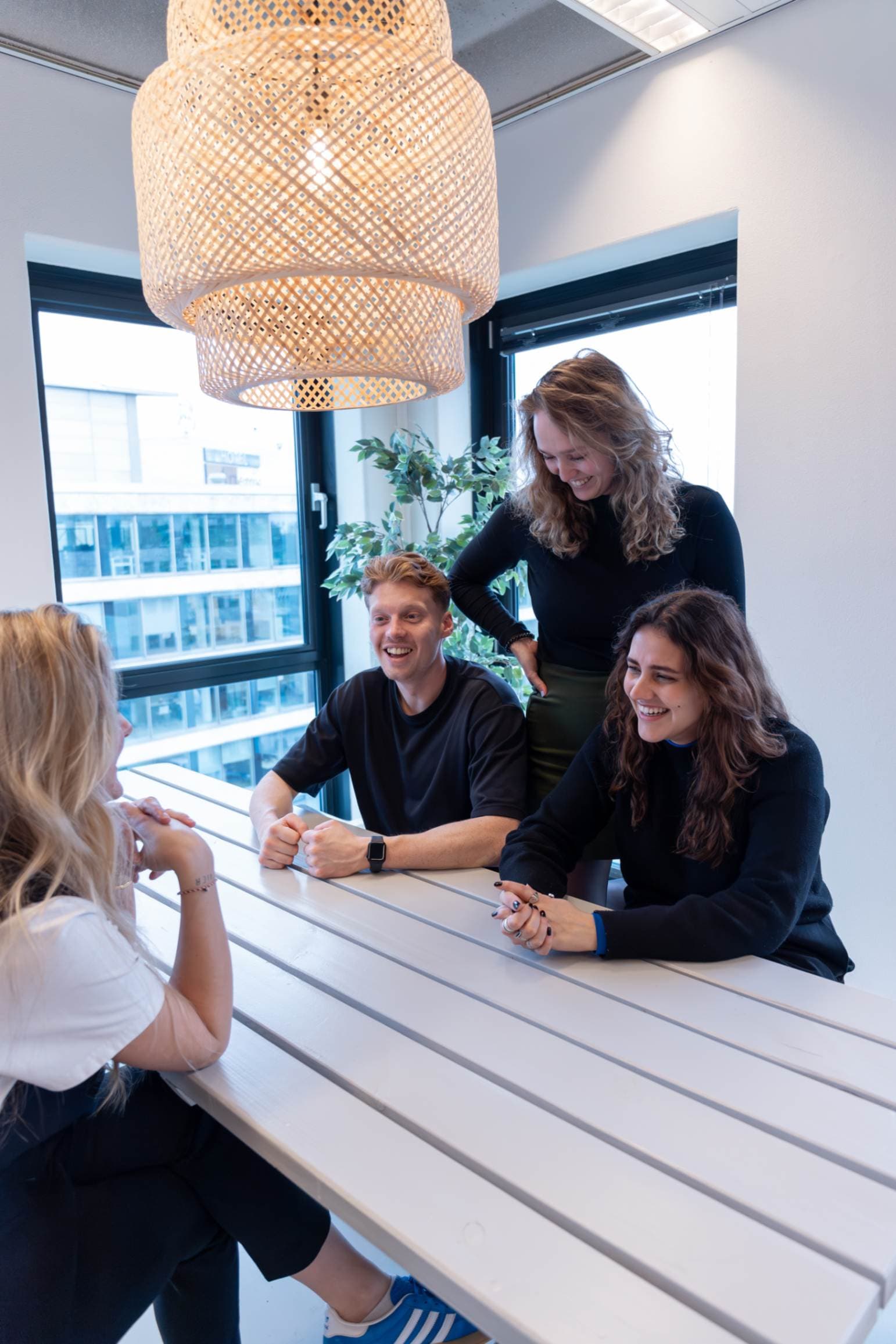 Plezier met collega's.